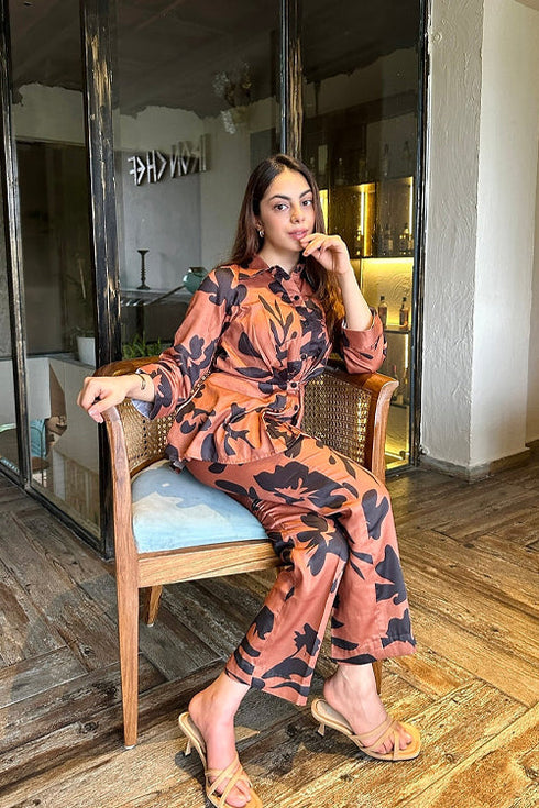 Stylish Brown Coord Set